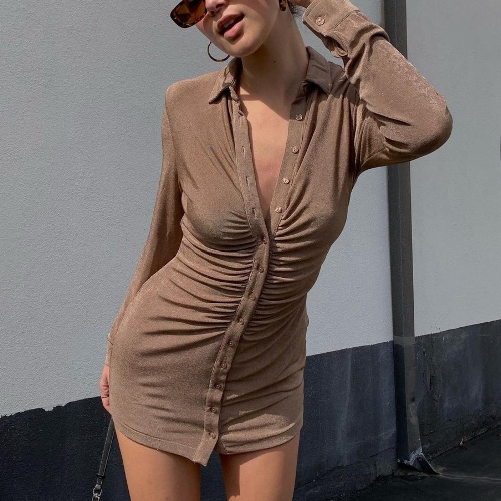 With Jean Andy Dress in Latte